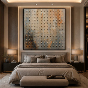 SAND PEARL RHYTHM: Neutral Beaded Texture Abstract