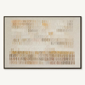 SANDLINE HORIZON: Beige Linear Texture Horizontal Abstract