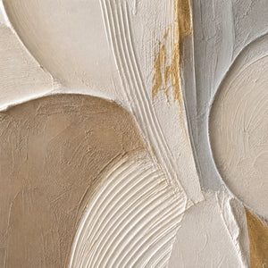 SCULPTED QUIET: Neutral Sculpted Relief Abstract