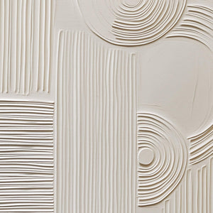 SCULPTED SERENITY: Textured Beige Minimalist Wabi Sabi Wall Art