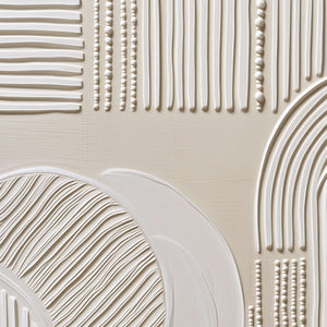 SCULPTED SERENITY: Textured Minimalist Abstract Wall Art