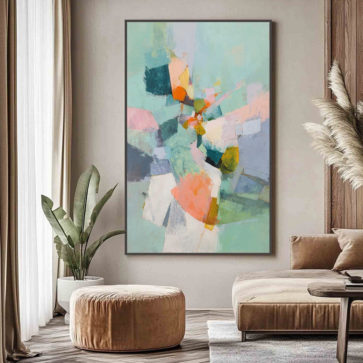 SERENDIPITY: Colorful Modern Abstract Composition Painting