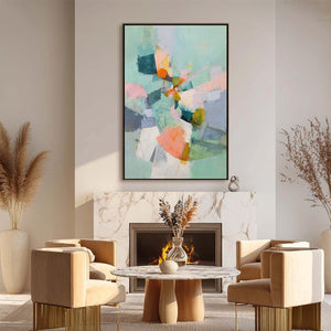 SERENDIPITY: Colorful Modern Abstract Composition Painting