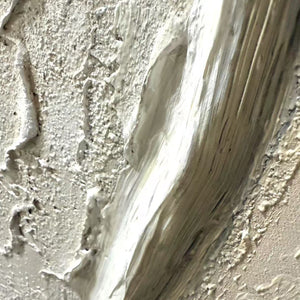 Ready to Ship |Serene Pathways: Minimalist Beige Impasto Oil Wall Art