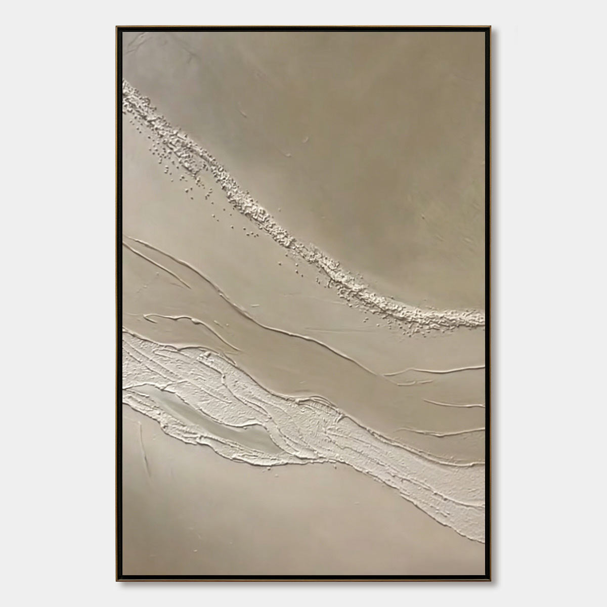 Serene Trace original handmade abstract wall art with rich Wabi-Sabi texture.