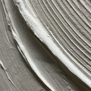 SERENE RIPPLES- Abstract Minimalist Textured White Painting for Living Room