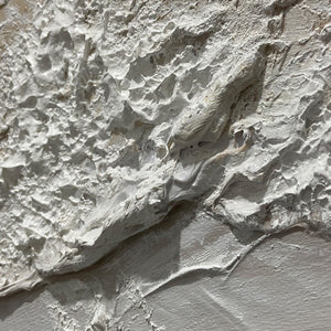 SERENITY TIDE- Textured Minimalist Beach Scene Painting