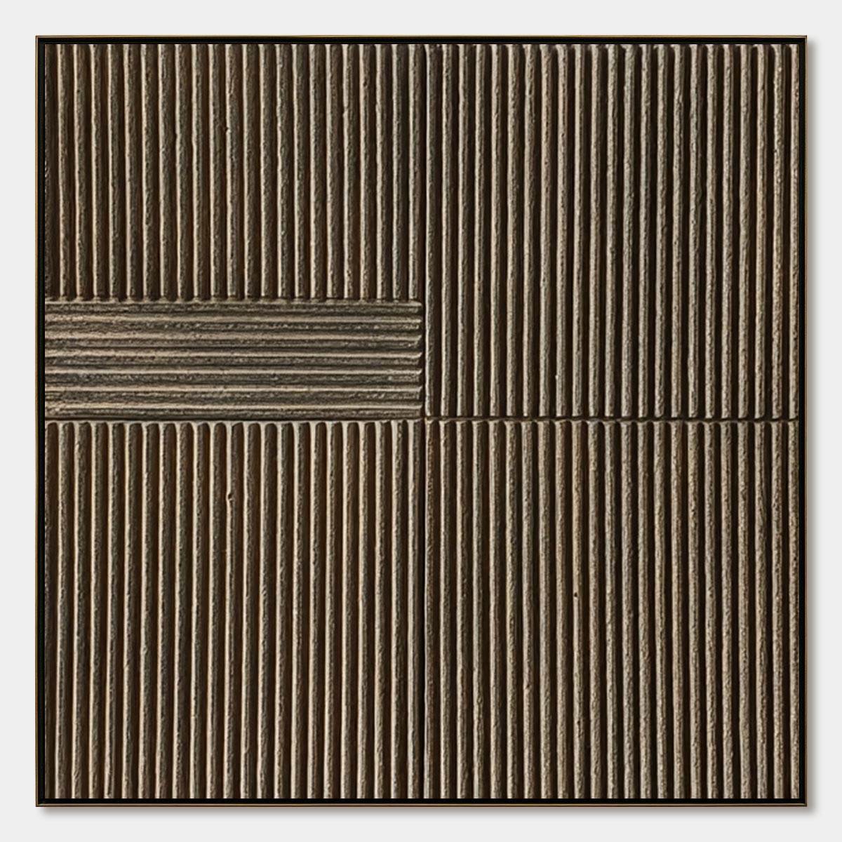 SILENT CADENCE: Square Textured Wabi-Sabi Abstract Wall Art