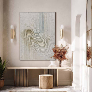 SILENT FREQUENCY: Textured Wabi Sabi Minimalist Abstract Wall Art