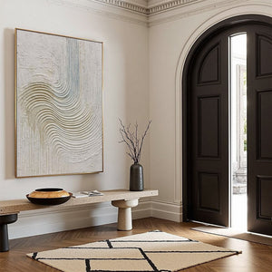 SILENT FREQUENCY: Textured Wabi Sabi Minimalist Abstract Wall Art