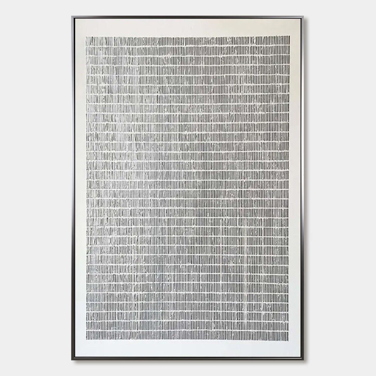 SILVER LININGS Textured Minimalist Abstract Oil Painting