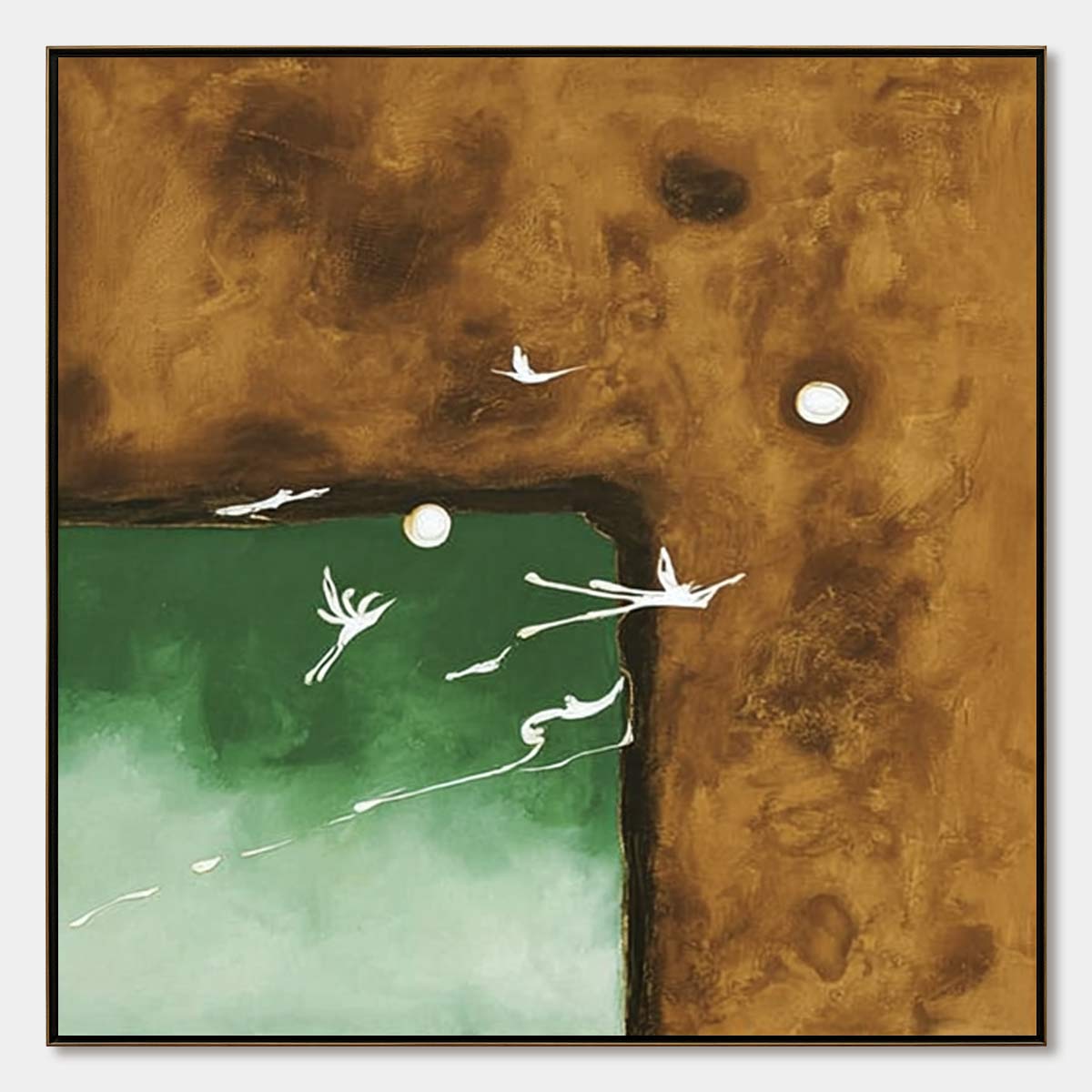 SOJOURN: Wabi Sabi Impasto Painting of an Avian Journey