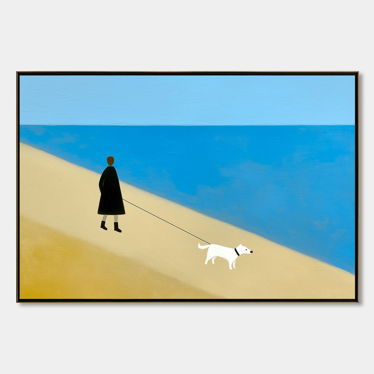 SOLITUDE: Minimalist Seaside Companion Painting