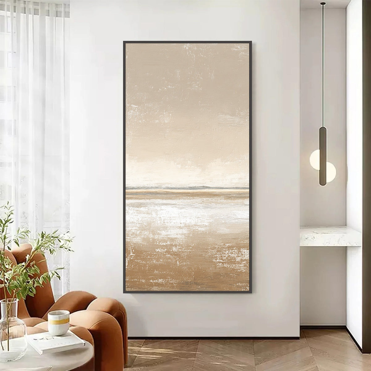 SOLITUDE: Textured Minimalist Wabi Sabi Seascape