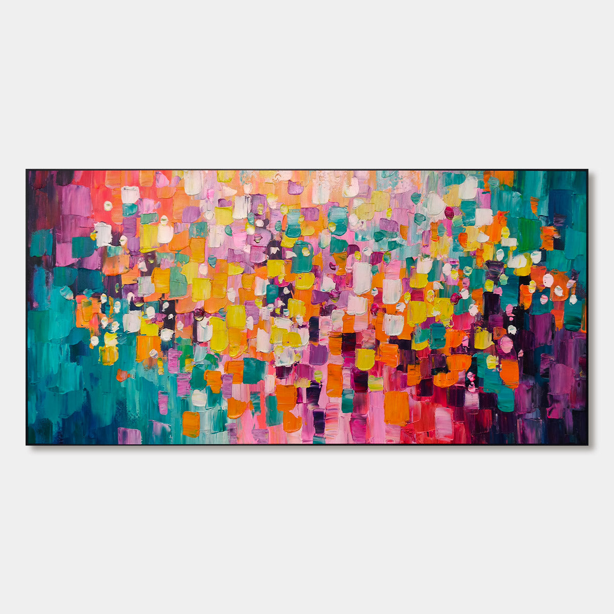 Ready to Ship |SPECTRUM MOSAIC: Textured Impasto Abstract Oil Painting