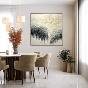 STATIC FLOW: Heavy Texture Wabi Sabi Abstract Painting