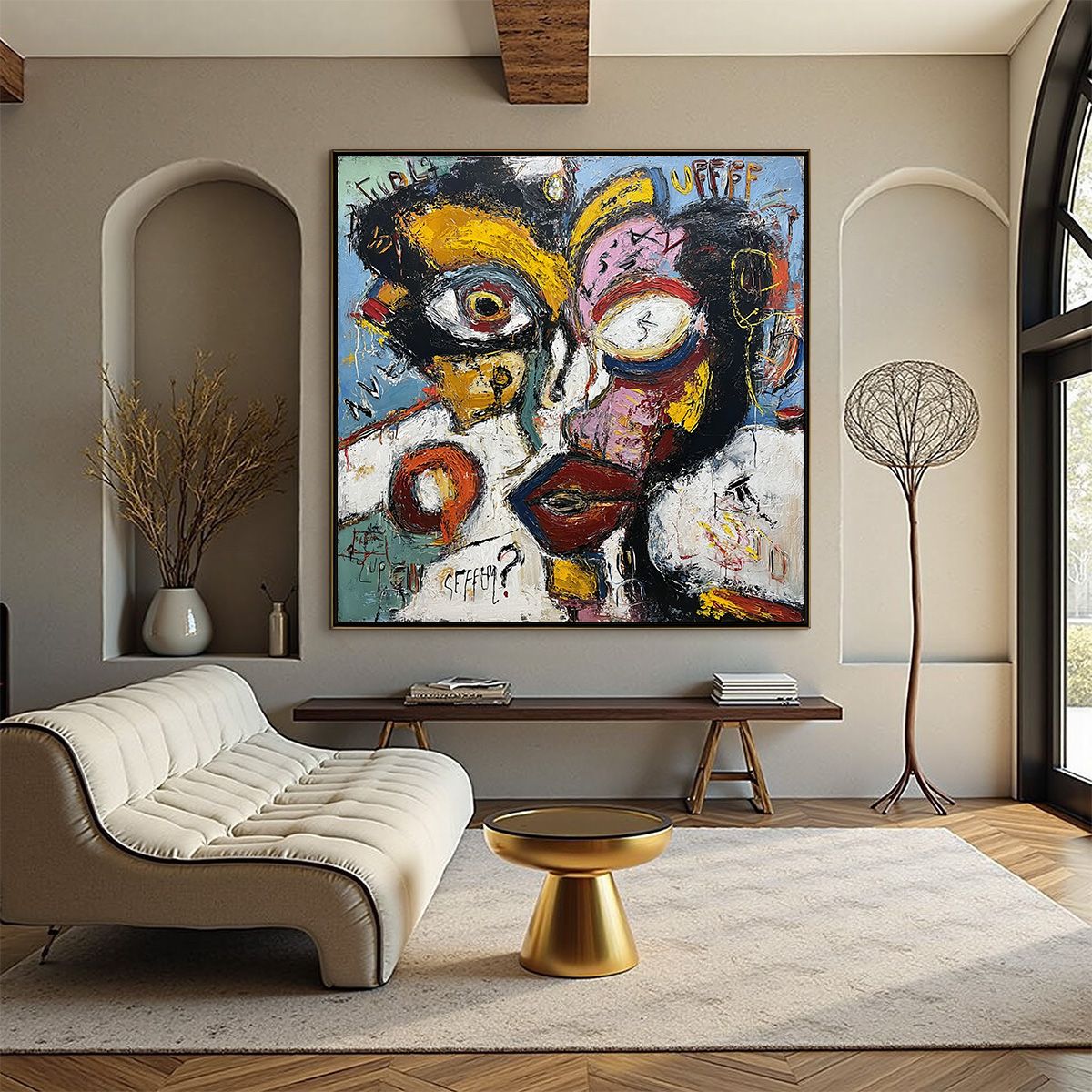 STATIC MIND: Bold Neo-Expressionist Abstract Portrait Painting