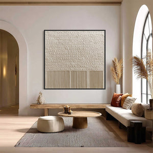 STONE TABLET: Textured Wabi Sabi Minimalist Abstract Painting