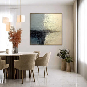 STONEHAVEN: Large Square Wabi Sabi Textured Abstract Painting
