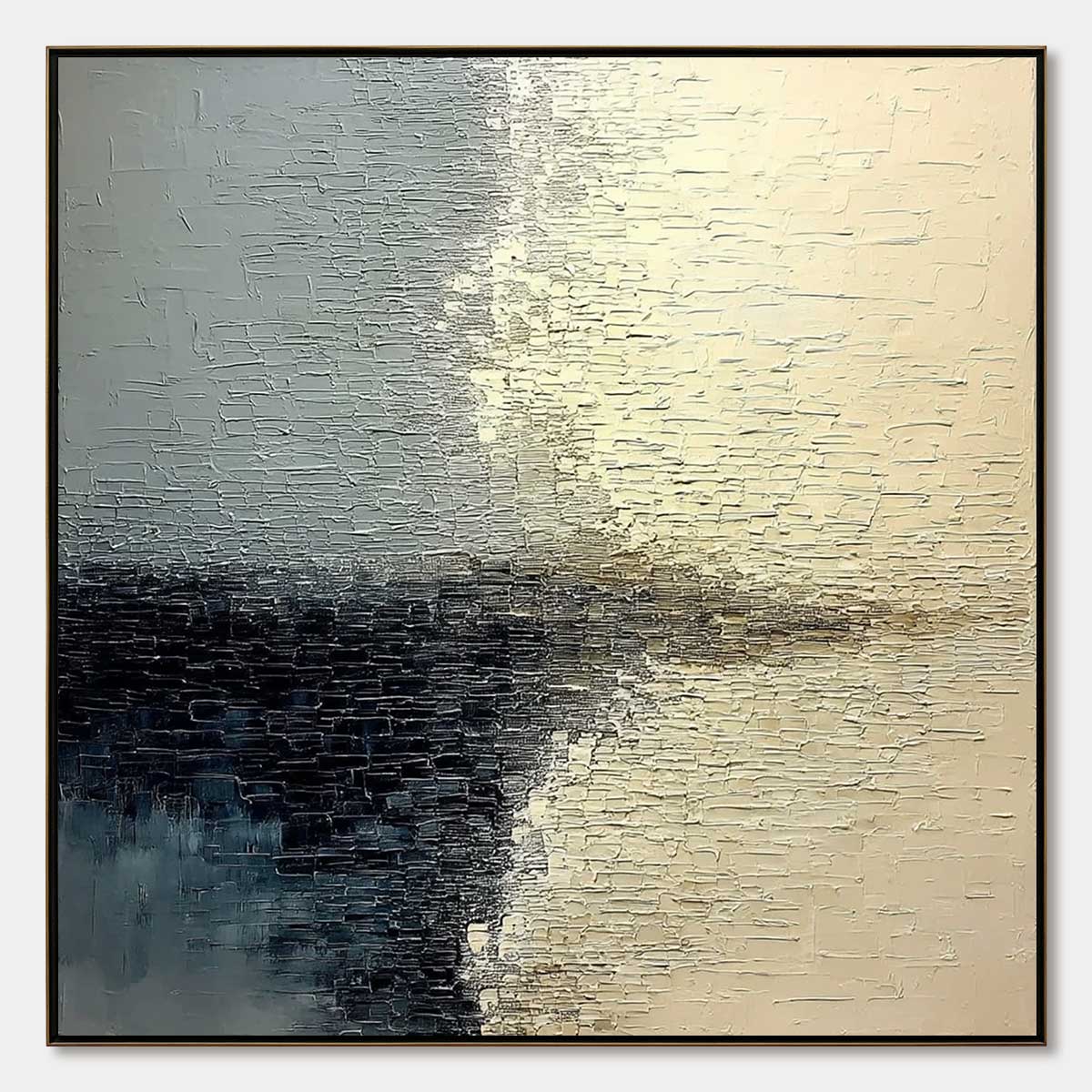 STONEHAVEN: Large Square Wabi Sabi Textured Abstract Painting