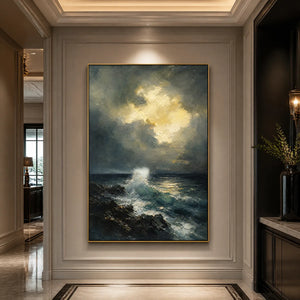 STORM TIDE: Stormy Ocean Seascape Painting