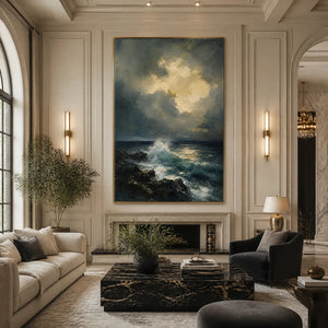 STORM TIDE: Stormy Ocean Seascape Painting