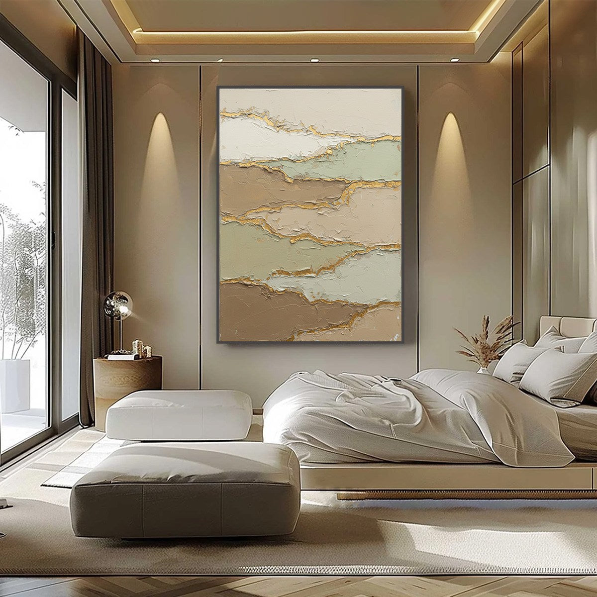 STRATA: Textured Wabi Sabi Abstract Landscape Painting