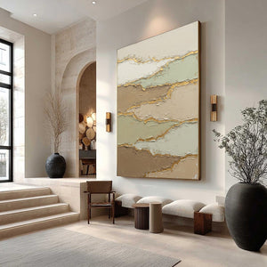 STRATA: Textured Wabi Sabi Abstract Landscape Painting