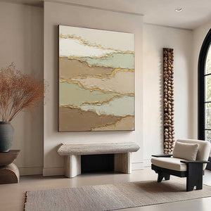 STRATA: Textured Wabi Sabi Abstract Landscape Painting