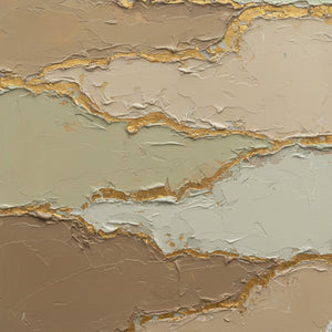 STRATA: Textured Wabi Sabi Abstract Landscape Painting