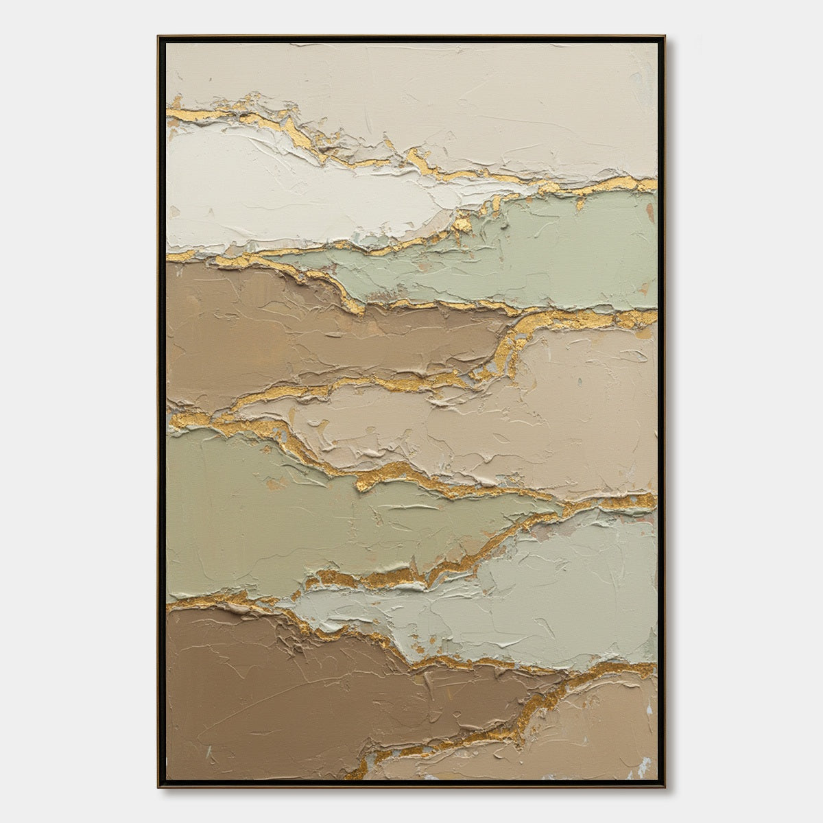 STRATA: Textured Wabi Sabi Abstract Landscape Painting