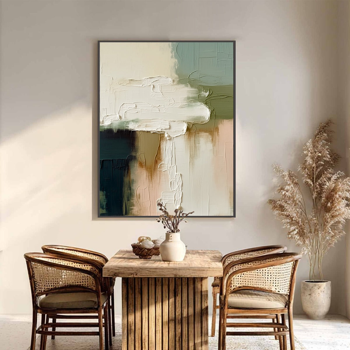 STRATA: Textured Wabi Sabi Style Abstract Impasto Painting