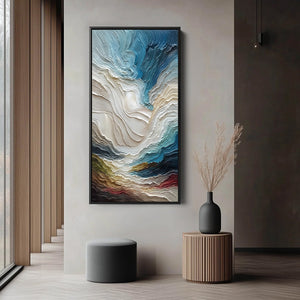 STRATUM: Vertical Abstract Impasto Landscape Painting