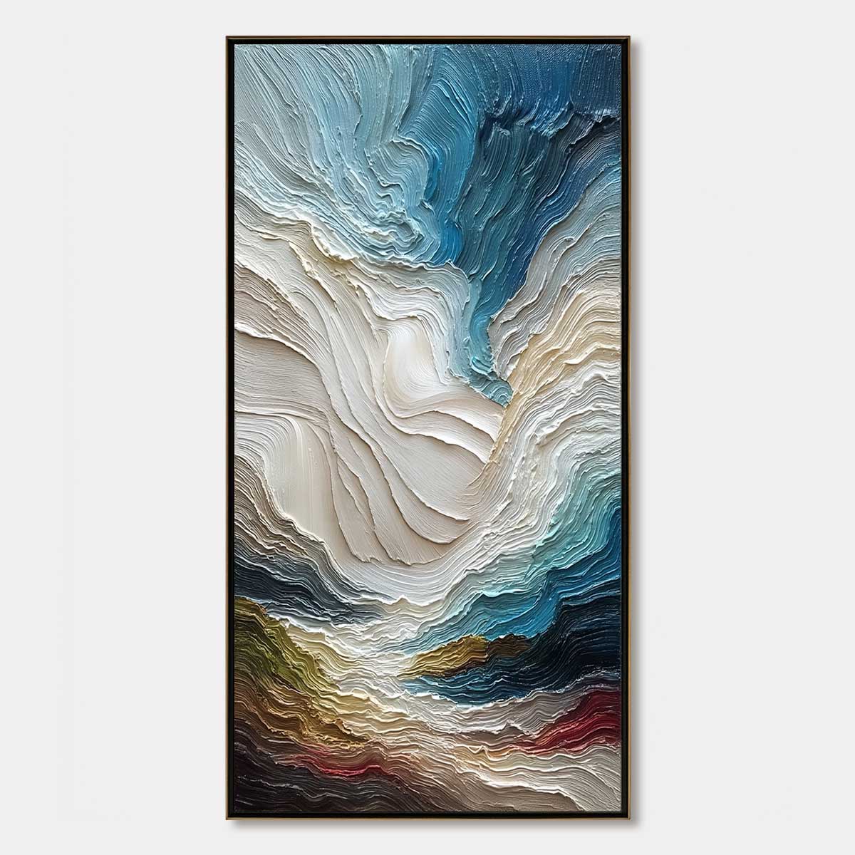 STRATUM: Vertical Abstract Impasto Landscape Painting