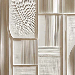 STRUCTURED CALM: Textured White Minimalist Abstract Wall Art
