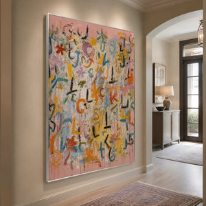 Letter Garden in a refined entry hall with silver frame