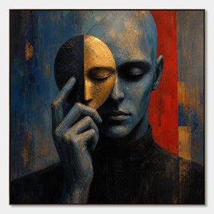 Masked Reverie hand-painted artwork
