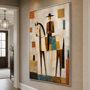Towered Companion in a refined entry hall with silver frame
