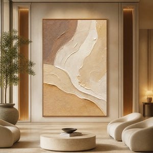 Drifting Strata in a refined hotel interior with wood frame