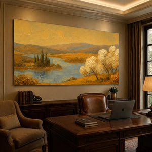 Golden Valley Water in a refined office, frameless