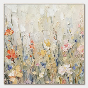 Wildflower Veil hand-painted artwork