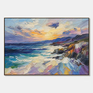 Violet Coastal Light hand-painted artwork
