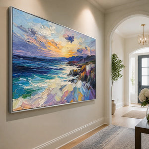 Violet Coastal Light in a refined entry hall with silver frame