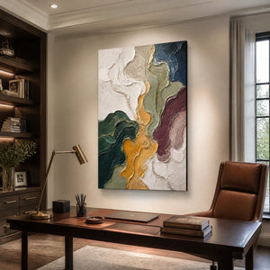 Mineral Veins in a refined office, frameless