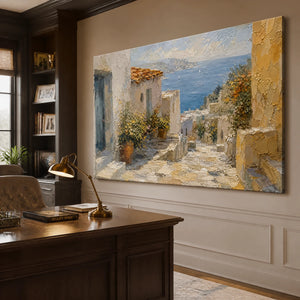 Aegean Alley in a refined office, frameless