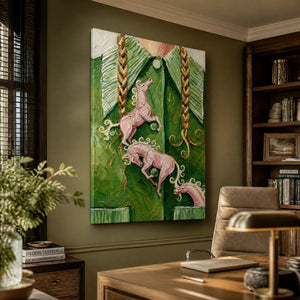 Carousel Dreams in a refined office, frameless
