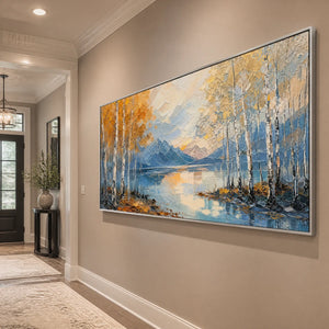 Amber Birch Shore in a refined entry hall with silver frame
