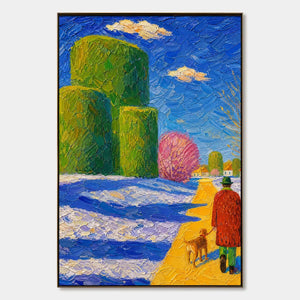 Garden Pilgrim hand-painted artwork