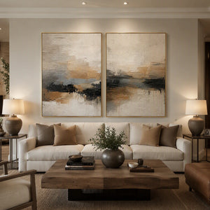 Horizon Echo Duet in a refined living room with gold frame