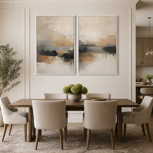 Horizon Echo Duet in a refined dining room with white frame